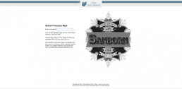 Screenshot of Sanborn Fire Insurance Maps database homescreen
